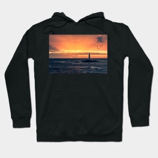 St Marys lighthouse Sunrise Hoodie